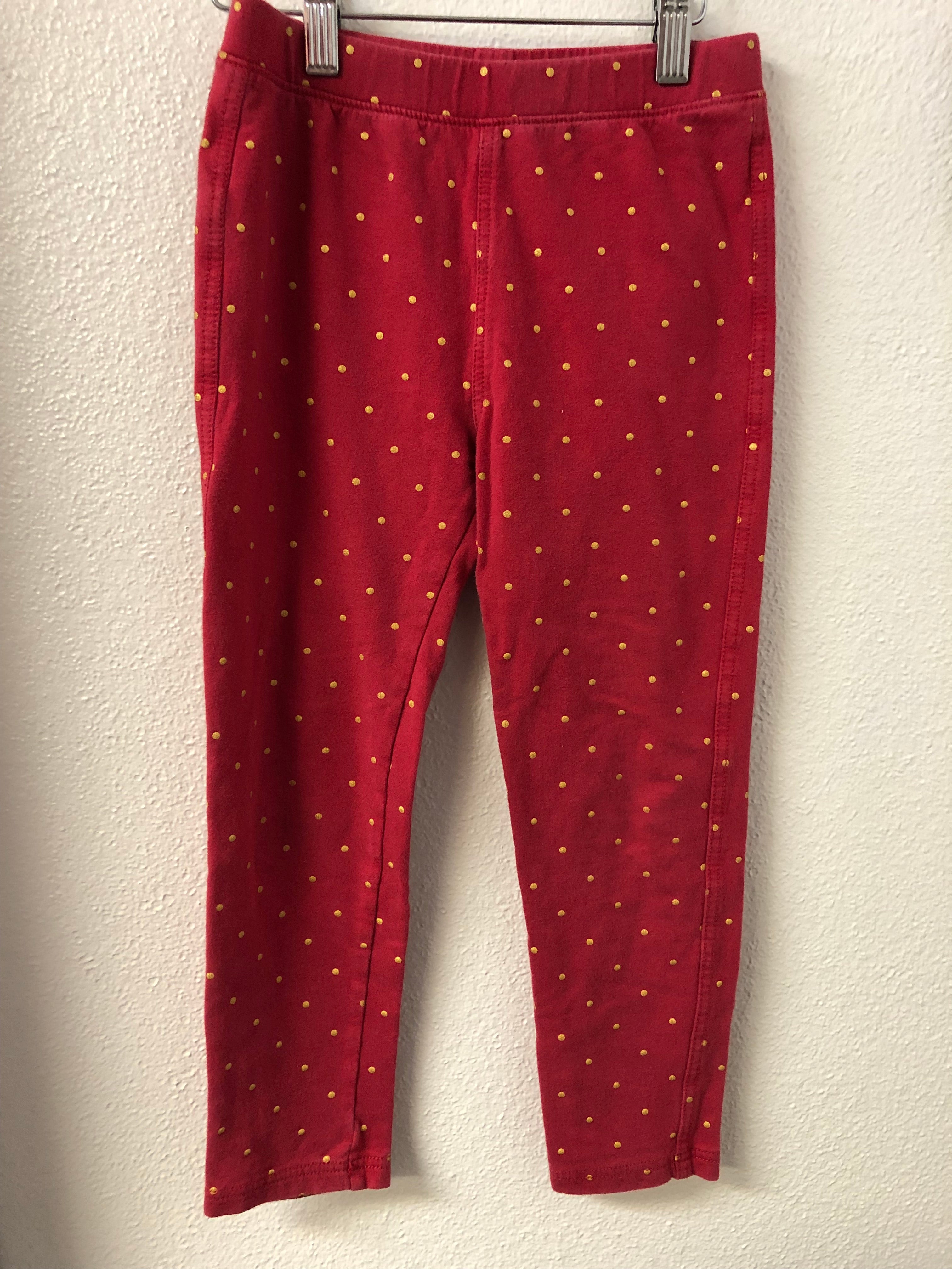 Size 7 Tea Collection Gold Polka Dot Jeggings
